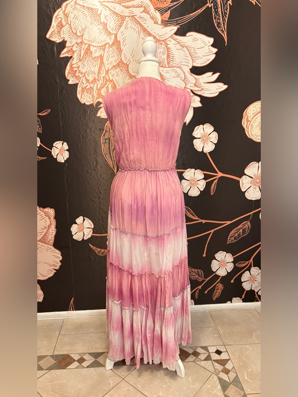 NWT Papa Pia Luxe Pink Embellished Maxi Dress | One Size - Picture 9 of 15